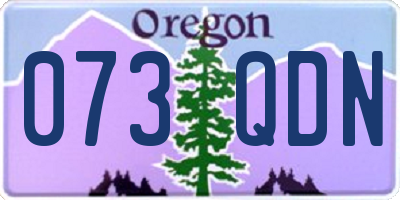OR license plate 073QDN