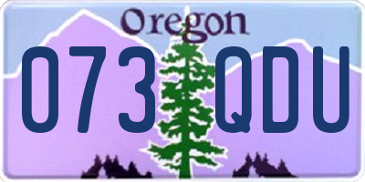 OR license plate 073QDU