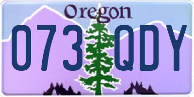 OR license plate 073QDY