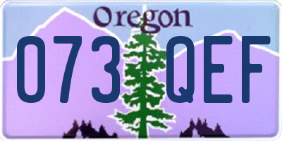 OR license plate 073QEF