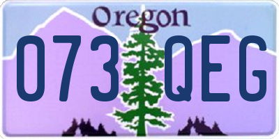 OR license plate 073QEG