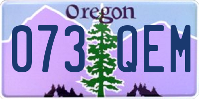 OR license plate 073QEM