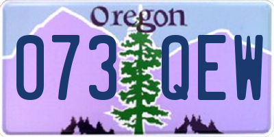 OR license plate 073QEW