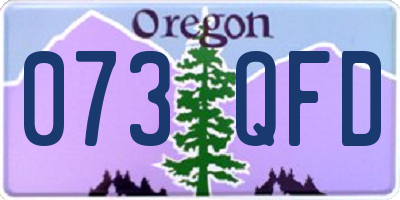 OR license plate 073QFD
