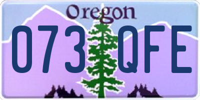 OR license plate 073QFE