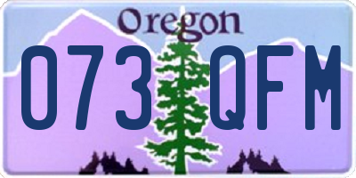 OR license plate 073QFM