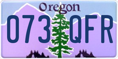 OR license plate 073QFR