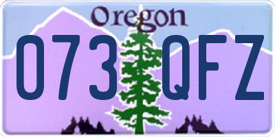 OR license plate 073QFZ
