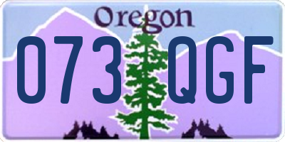 OR license plate 073QGF