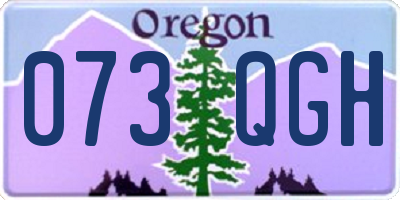 OR license plate 073QGH