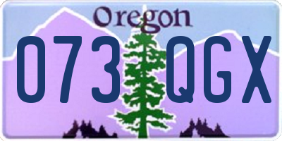 OR license plate 073QGX