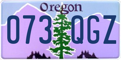 OR license plate 073QGZ