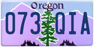OR license plate 073QIA