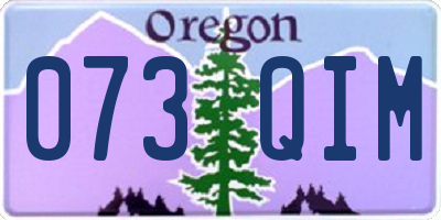 OR license plate 073QIM