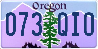 OR license plate 073QIO