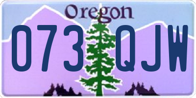 OR license plate 073QJW