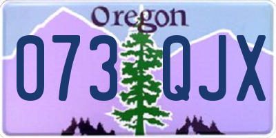OR license plate 073QJX