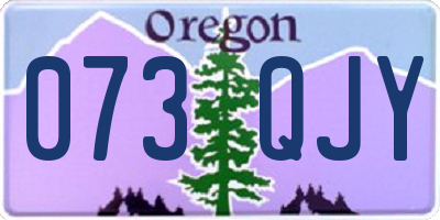 OR license plate 073QJY