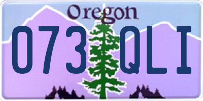 OR license plate 073QLI