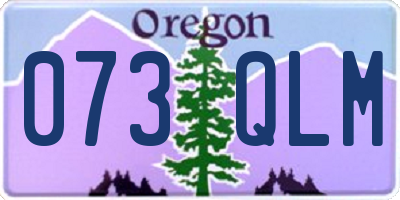 OR license plate 073QLM
