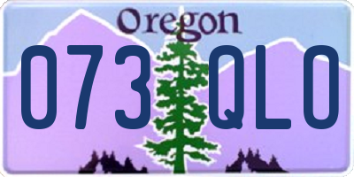 OR license plate 073QLO