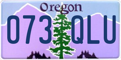 OR license plate 073QLU