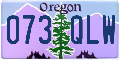 OR license plate 073QLW