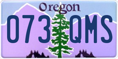 OR license plate 073QMS