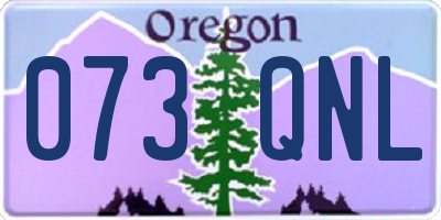 OR license plate 073QNL