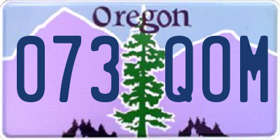 OR license plate 073QOM