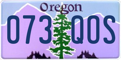 OR license plate 073QOS