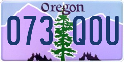 OR license plate 073QOU