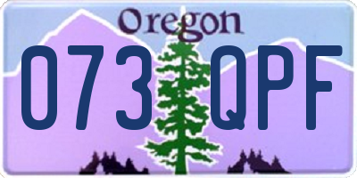 OR license plate 073QPF