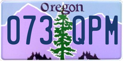 OR license plate 073QPM