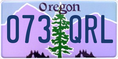 OR license plate 073QRL
