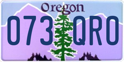 OR license plate 073QRO