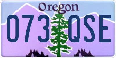OR license plate 073QSE