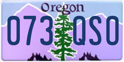 OR license plate 073QSO
