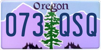 OR license plate 073QSQ