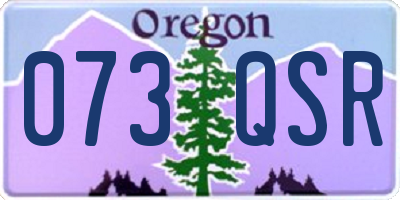 OR license plate 073QSR