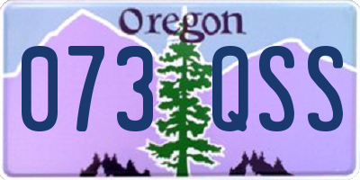 OR license plate 073QSS