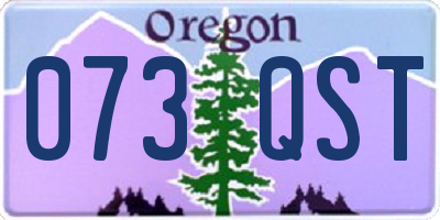 OR license plate 073QST