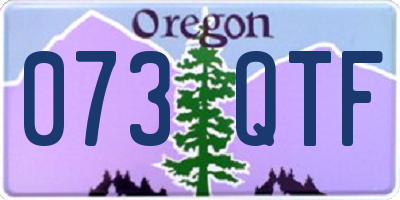OR license plate 073QTF