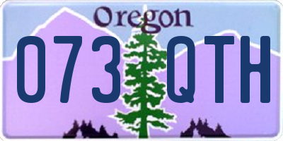 OR license plate 073QTH