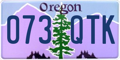 OR license plate 073QTK