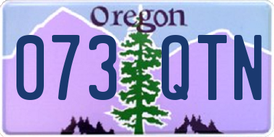 OR license plate 073QTN