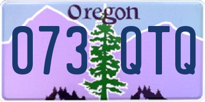 OR license plate 073QTQ