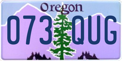 OR license plate 073QUG