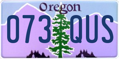 OR license plate 073QUS