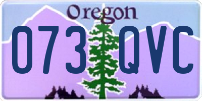 OR license plate 073QVC